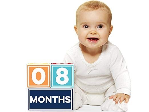 Sticky Bellies Brag Blocks- Baby Milestone Age Blocks for Photos - Neutral - Girls - Boys - 2 styles available (Boy)