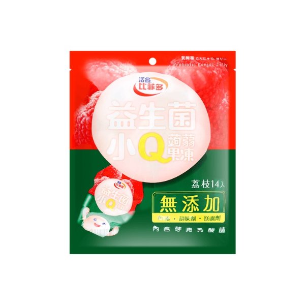 Bifeto Lychee Flavor Probiotics Small Q Konjac Jelly 14pcs 280g