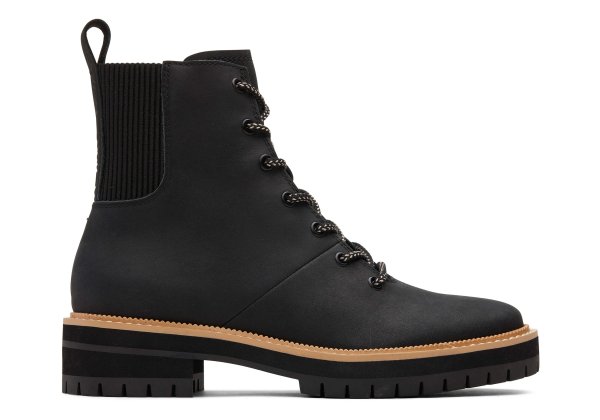 Women Frankie Black Water Resistant Lace-Up Boot