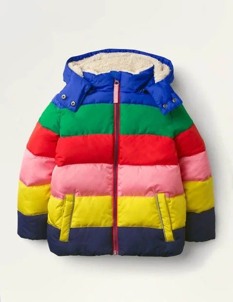 儿童彩虹保暖外套