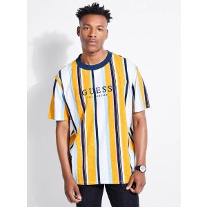 guess originals field stripe sweatshirt