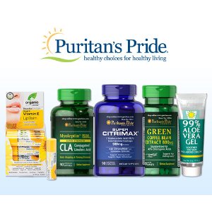 Puritan's Pride 全场保健品促销，收鱼油、维骨力等