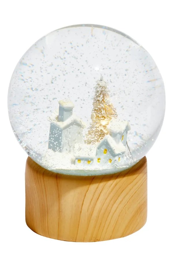 Lighted Village Snow Globe