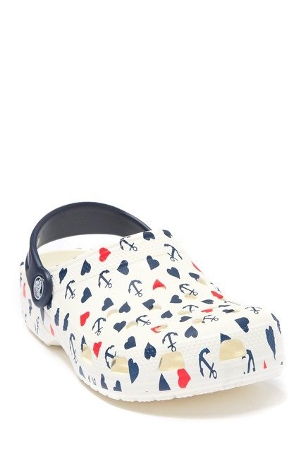 Classic Anchor Print Clog (Toddler & Little Kid)