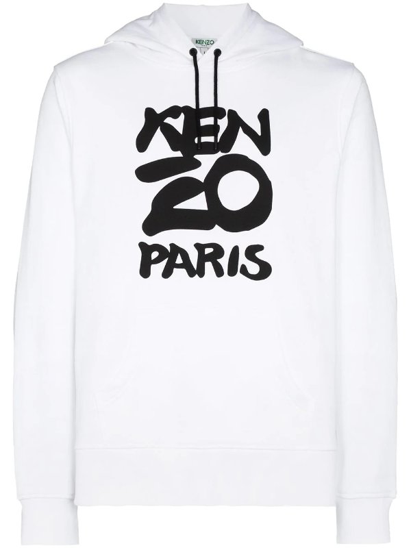 Paris logo print hoodie