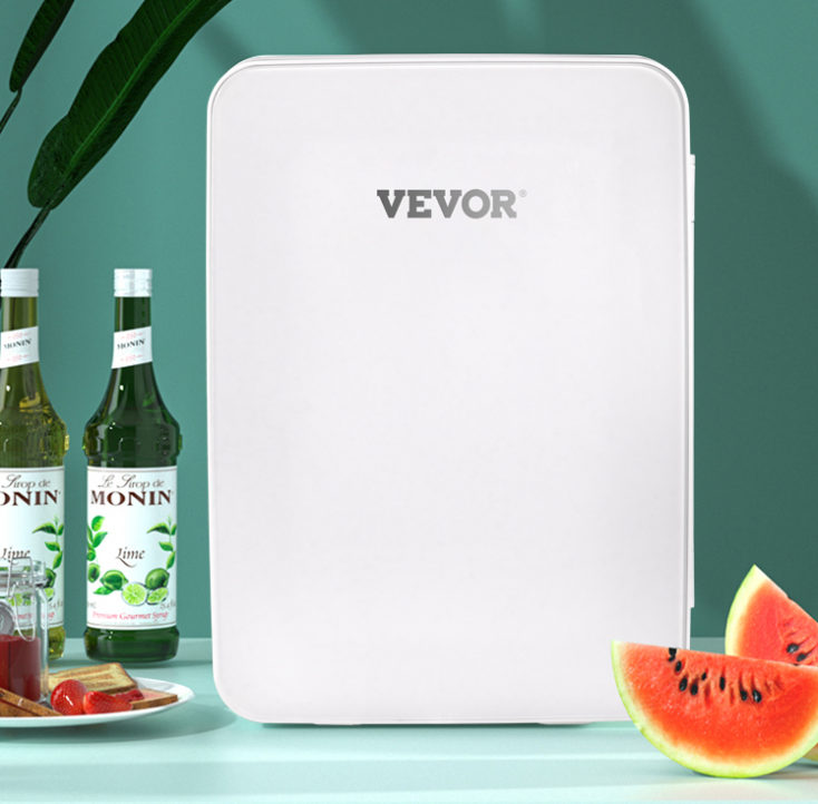 Vevor 迷你冰箱便携式冷却器+加热器 10l 冰箱交流/直流适用于家用汽车