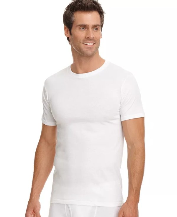 Men's Tagless 3-Pack Crew Neck T-Shirts + 1 Bonus Shirt, Created for Macy's