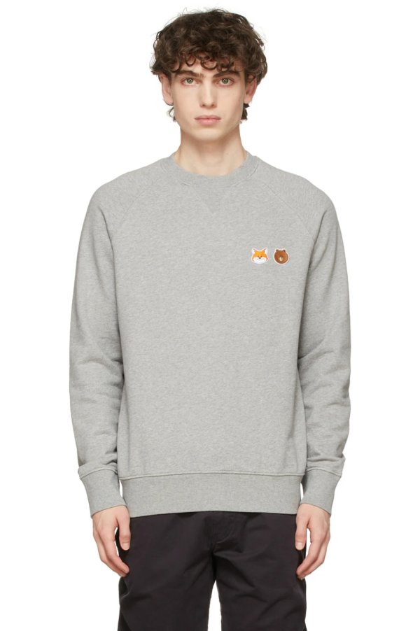 Grey LINE FRIENDS Edition Small Patch Sweatshirt