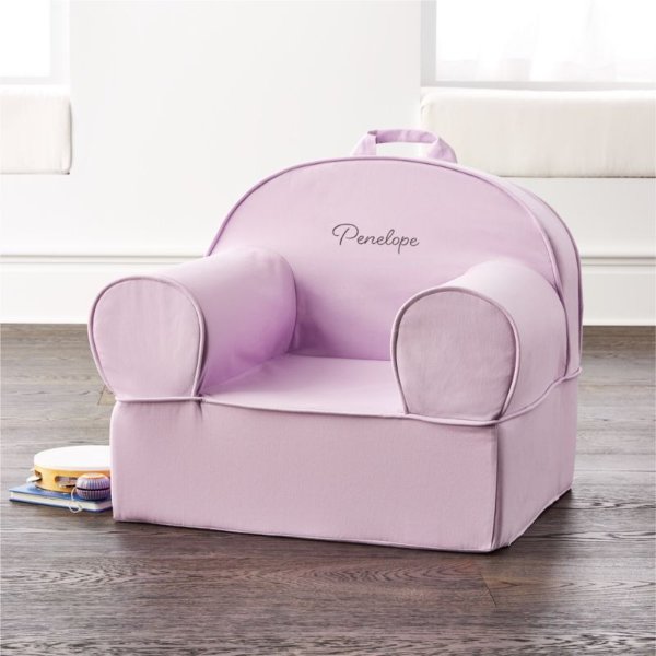 Large Light Purple Personalized Kids Lounge Nod Chair + Reviews | Crate & Kids