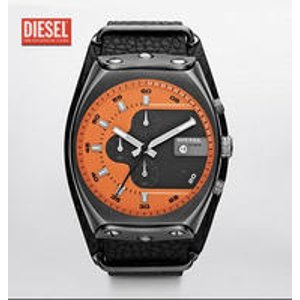 Diesel： 现在特价商品折扣超高到 50% Off，包括有手表、腰带、项链和手镯