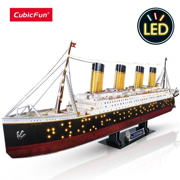 29.25US $ 54% OFF|Cubicfun 3d Jigsaw Puzzles Led Titanic Toys Model 266pcs Cruise Ship Gifts Home Decoration Difficult Kits For Kids And Adults - Puzzles - AliExpress