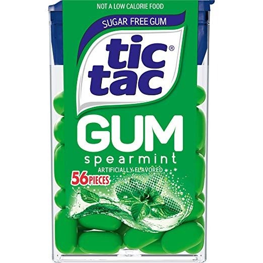 Gum, Sugar Free Chewing Gum, Spearmint, 12 Count
