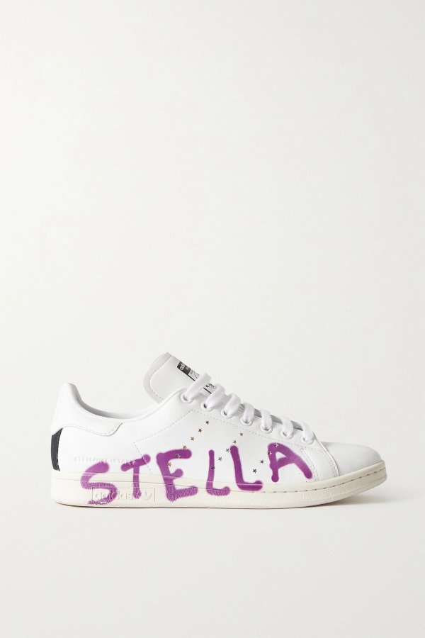 + Ed Curtis + adidas Originals Stan Smith printed vegan leather sneakers