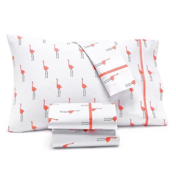 Novelty Print Twin 3-Pc Sheet Set, 250 Thread Count 100% Cotton, Created for Macy's