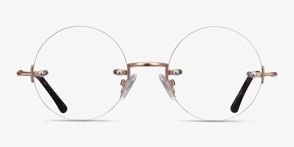 Palo Alto - Round Golden Frame Glasses | EyeBuyDirect