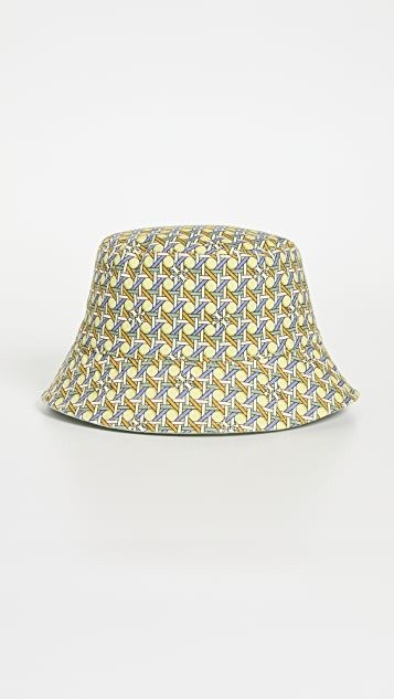 Reversible Basketweave Short Brim Bucket Hat