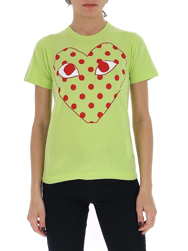 Outline Polka-Dot Heart T-Shirt