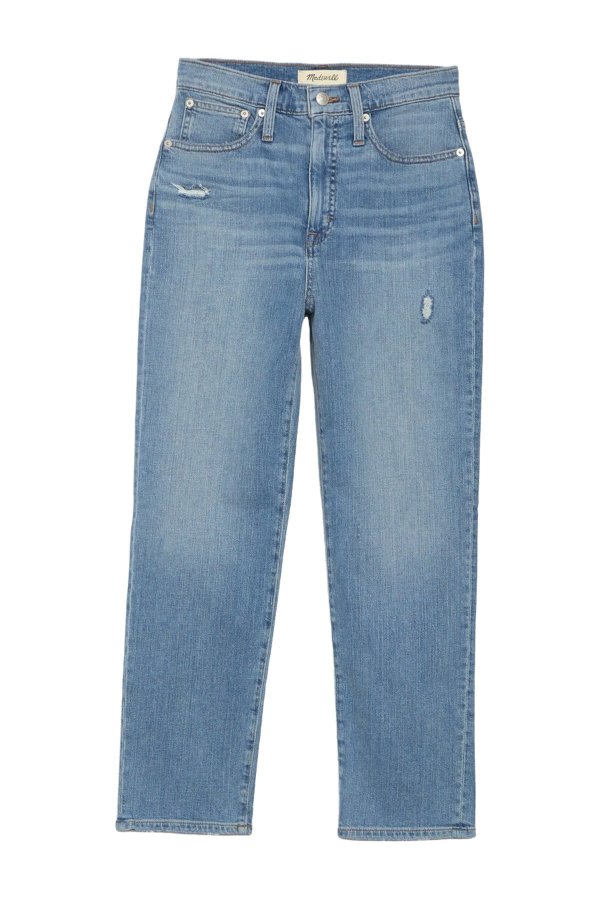 Classic Ankle Crop Straight Jeans(Regular & Plus Size)