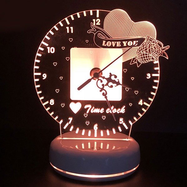 3D LED Love You Clock from Apollo Box