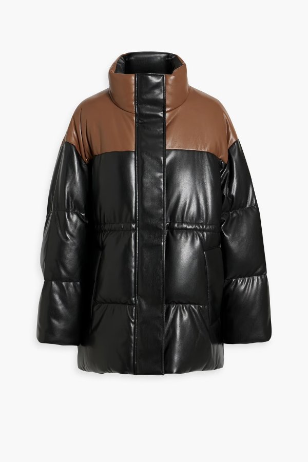 Milani two-tone quilted faux leather jacket