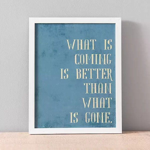 Blue What Is Coming Wall Plaque