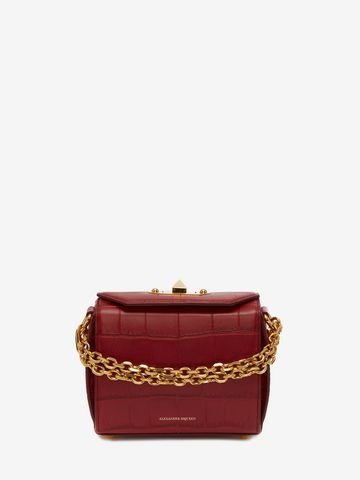 Women's Dark Red Box Bag 16 | Alexander McQueen