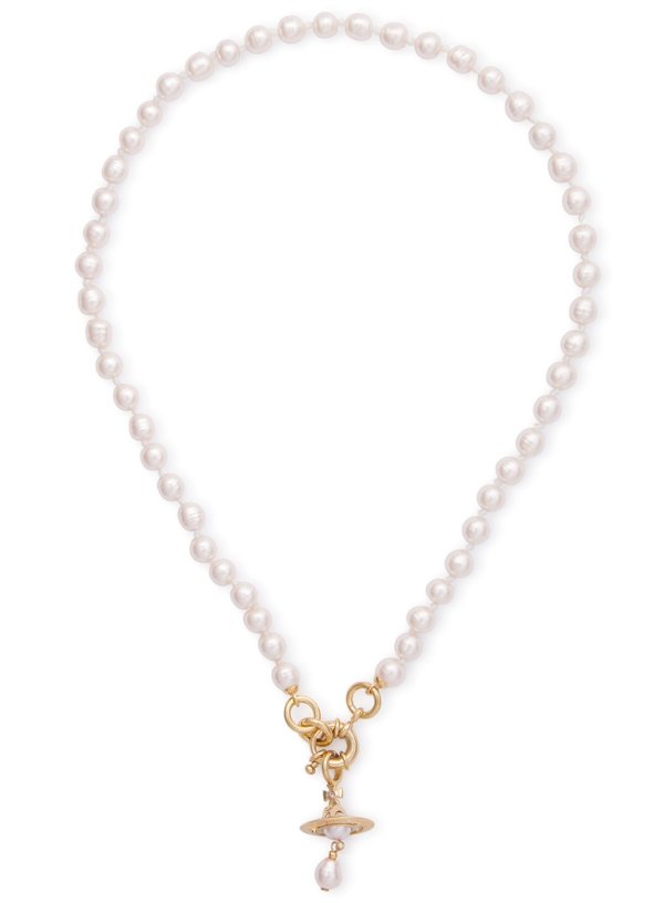 VIVIENNE WESTWOOD New Season Aleksa orb glass pearl necklace
