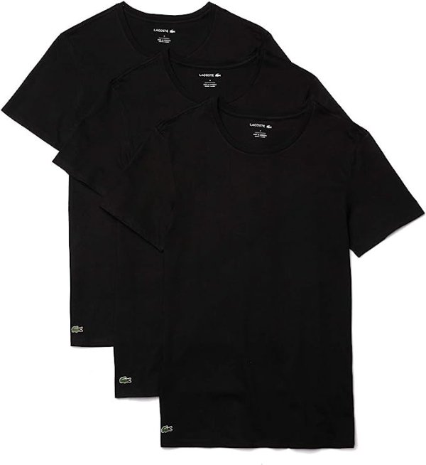 Men's Essentials 3 Pack 100% Cotton Regular Fit Crewneck T-Shirts