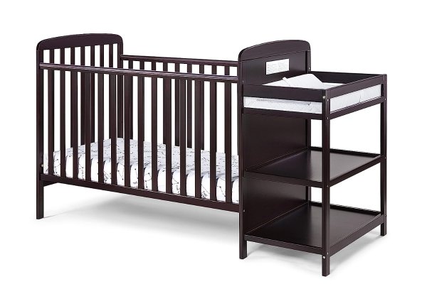 Suite Bebe Ramsey 3 in 1 Convertible Crib and Changer in an Espresso Finish