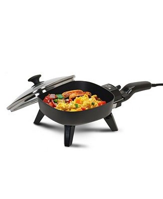 Elite Cuisine 7" Electric Skillet with Glass Lid