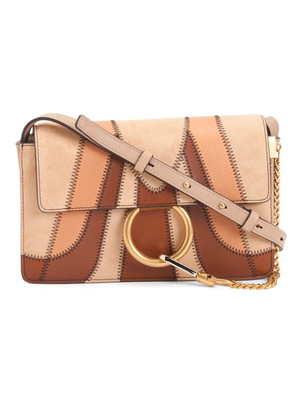 Made In Italy Faye Patterned Leather Crossbody