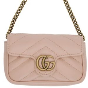 Gucci Pink GG Marmont Coin Case Bag
