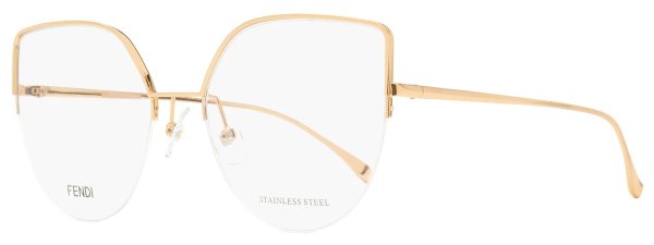Women's Oval Eyeglasses FF0423 DDB Copper-Gold 55mm