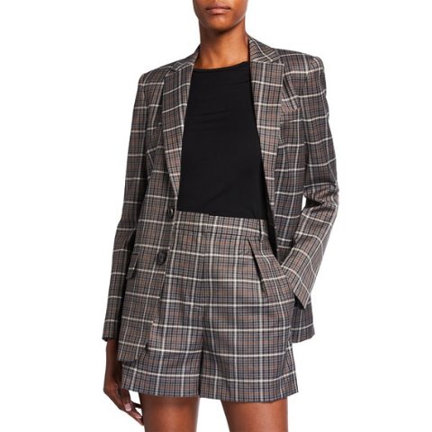 Tibi TibiGabe Windowpane Check Menswear Suiting BlazerTibiGabe Windowpane Check Menswear Suiting Blazer