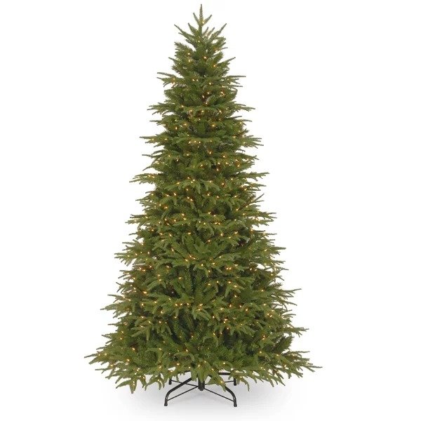 6.6' Green Fir Artificial Christmas Tree with 700 Clear/White Lights