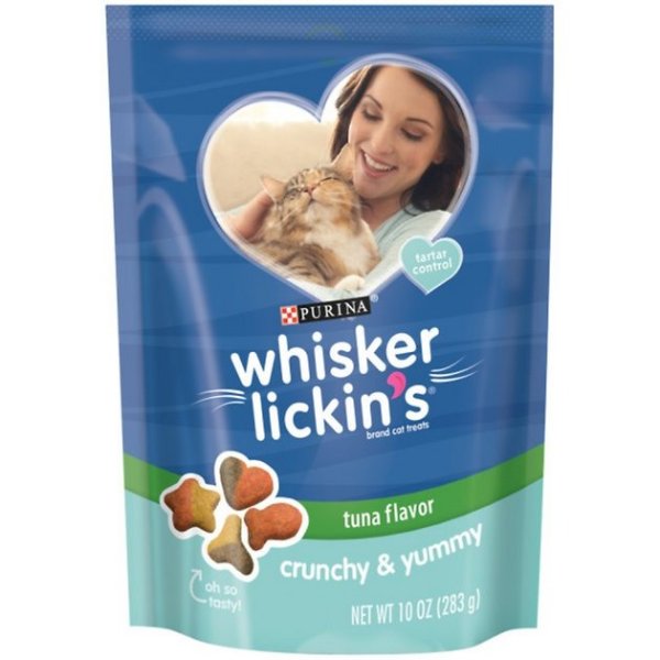 WHISKER LICKIN'S Tuna Flavor Crunchy & Yummy Cat Treats, 10-oz bag - Chewy.com