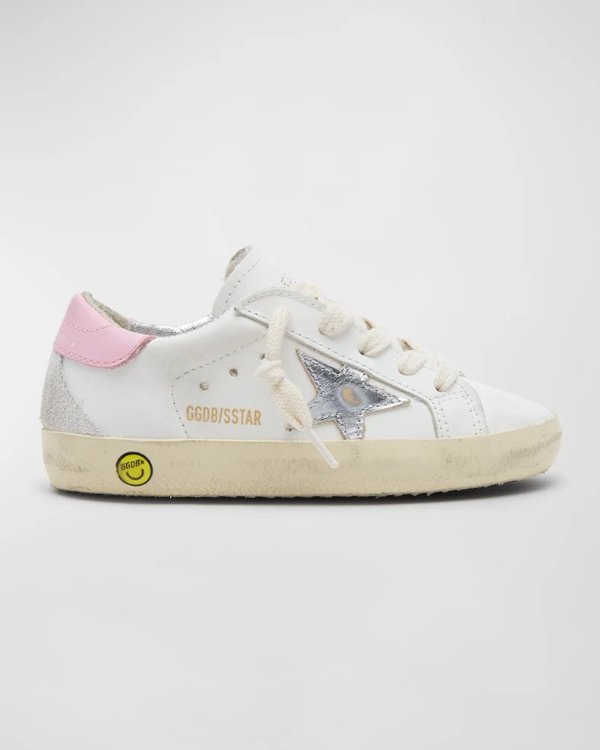 Girl's Superstar Leather Low-Top Sneakers, Kids