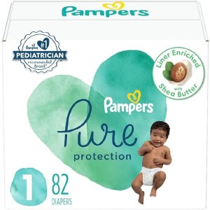 PampersPure Protection Diapers Size 1, 82 count - Disposable Diapers