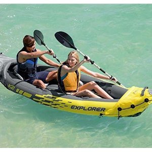 Intex 充气款户外水上皮划艇Kayak双人，单人款促销
