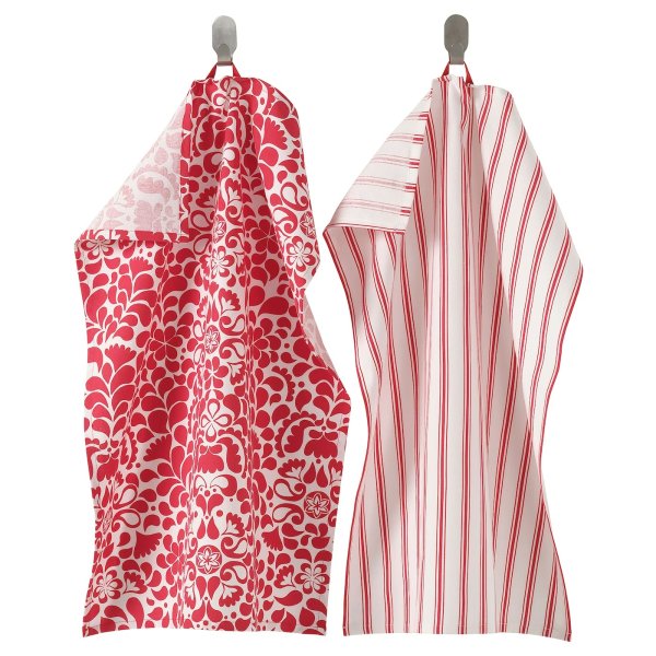 茶巾 红/白混合图案 50x70cm