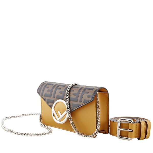Ladies FF Leather Belt Bag/Crossbody Bag