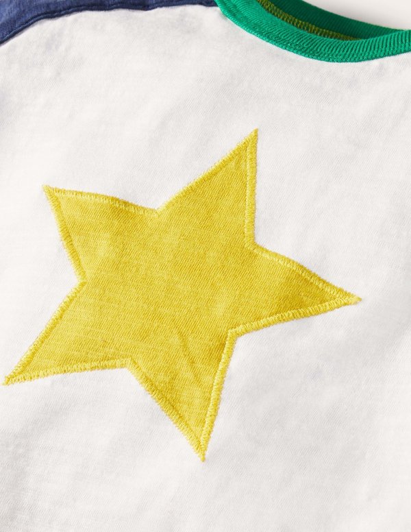 Raglan T-Shirt - Ivory Star | Boden US