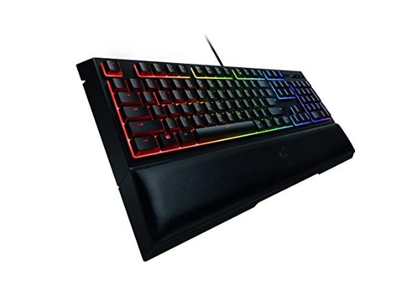 Ornata Chroma Gaming Keyboard: Mecha-Membrane Key Switches - Customizable Chroma RGB Lighting - Individuallly Backlit Keys - Detachable Plush Wrist Rest - Programmable Macro Functionality