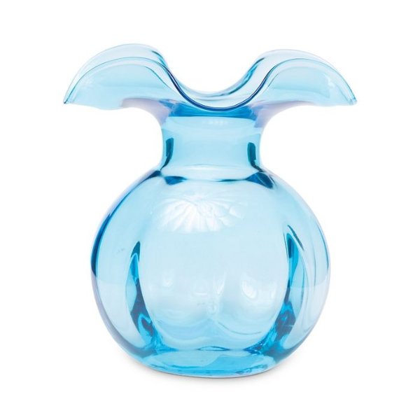 Hibiscus Glass Bud Vase, Aqua