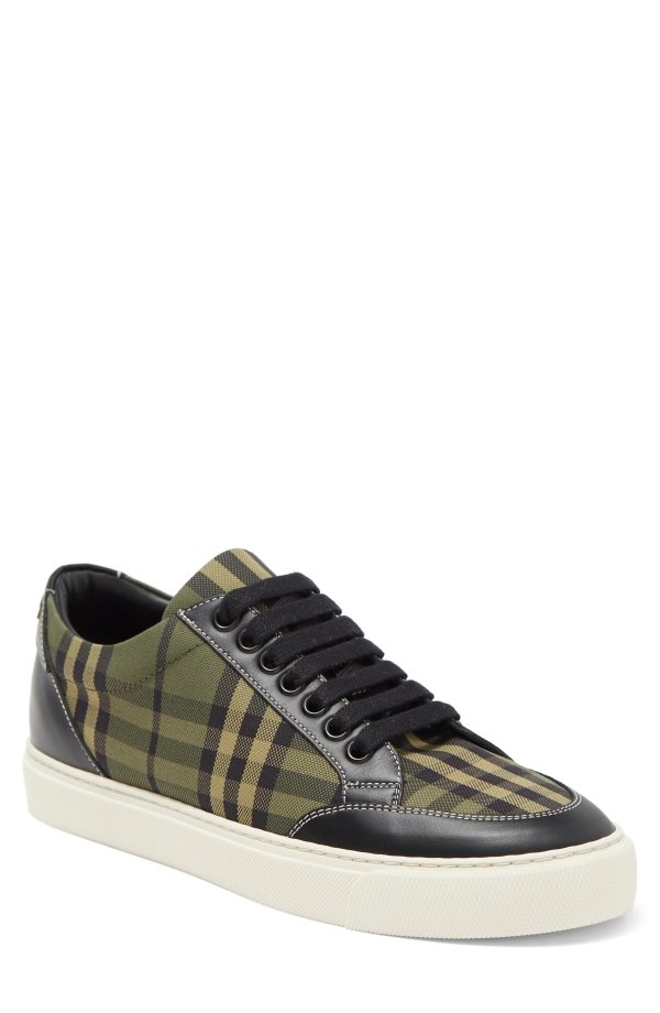 Plaid Leather Sneaker