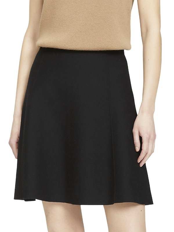 Merino Wool High-Waisted Miniskirt