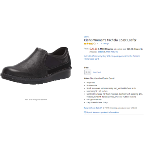 $20.23 clarks女士皮鞋