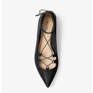 Tabby Leather Lace-Up Flat @ Michael Kors