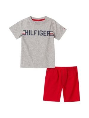 Little Boy's 2-Piece Graphic T-Shirt & Cotton Shorts Set