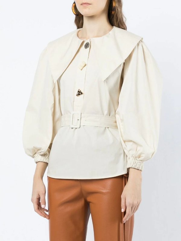 Cellina puff-sleeve blouse